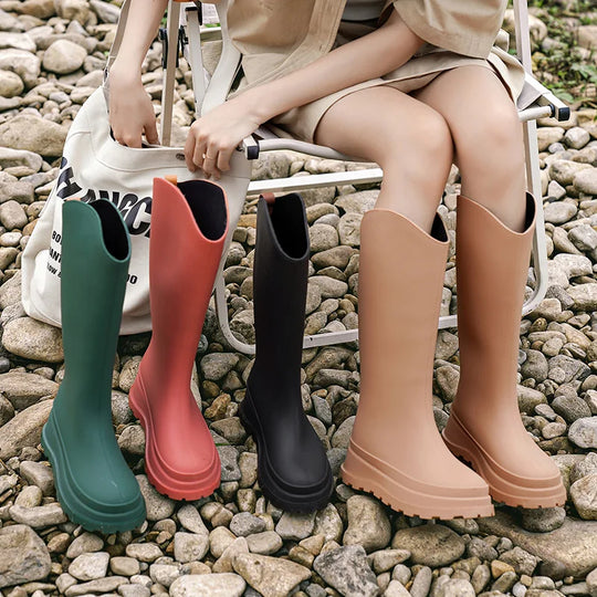 EB | Damen Regenstiefel hoch & wasserdicht mit Komfortsohle
