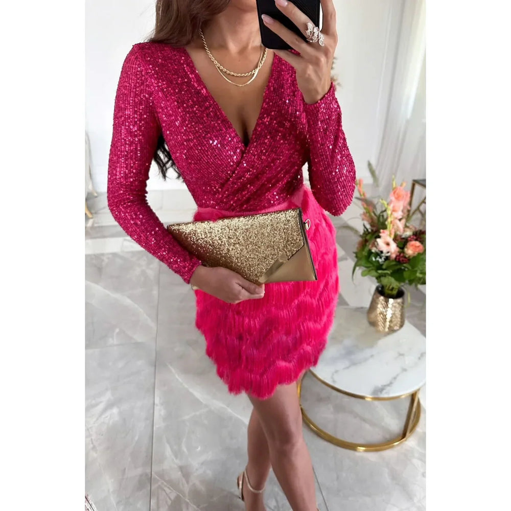 EB | Elegantes Pailletten Feierkleid