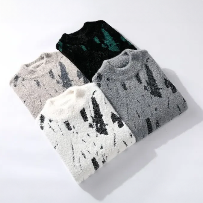 EB | Abstrakte Strickjacke Weich und Trendy Perfekt für Den Alltagsgebrauch