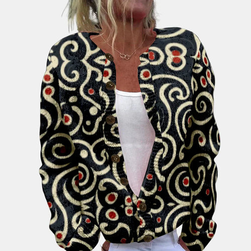 EB | Schicke Bedruckte Strickjacke