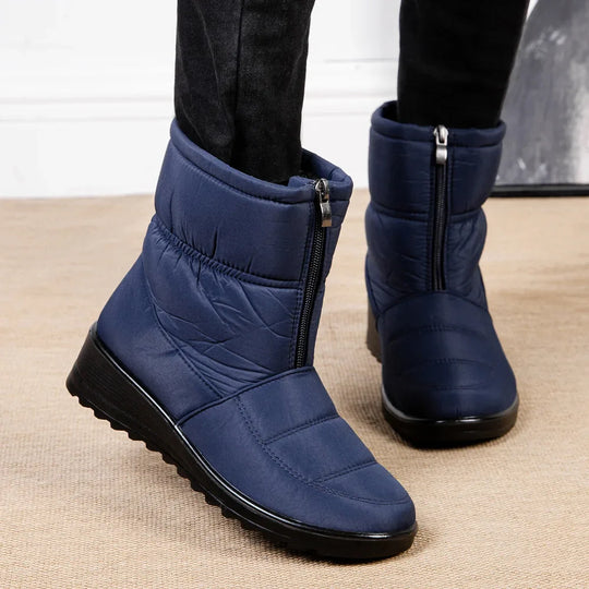 EB | Gepolsterte, Wasserdichte, Plüschige Stiefeletten mit Reißverschluss