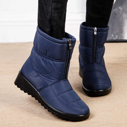 EB | Gepolsterte, Wasserdichte, Plüschige Stiefeletten mit Reißverschluss