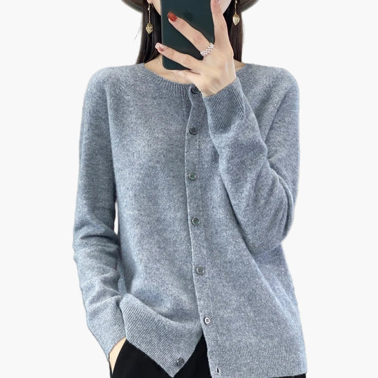 EB | Klassische Strickjacke Cardigan - Eleganter Alltags-Style für Büro & Freizeit