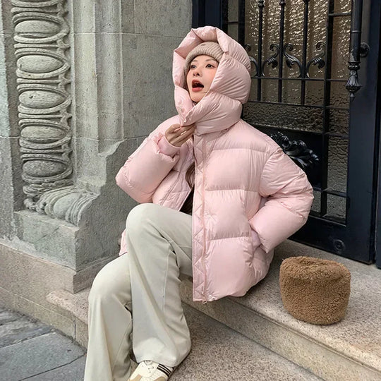 EB | Pufferjacke - Hoher Kragen - Oversized Fit - Gepolstert und Warm