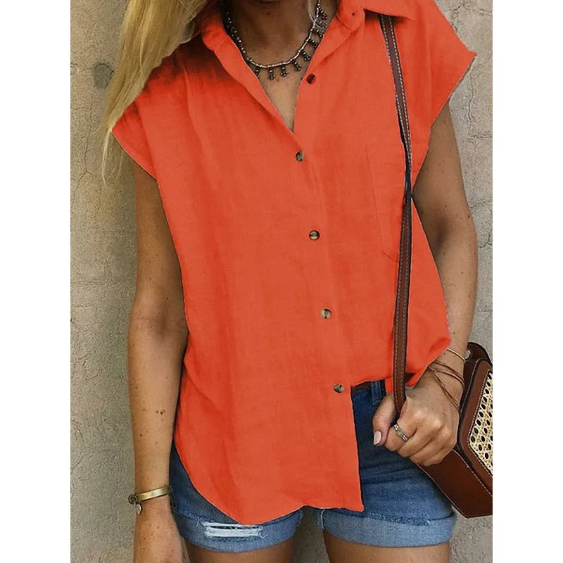 EB | Baumwollbluse mit Knopfleiste
