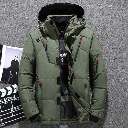 EB | Herren-Winterjacke - Warme, Schlanke Daunenjacke mit Kapuze