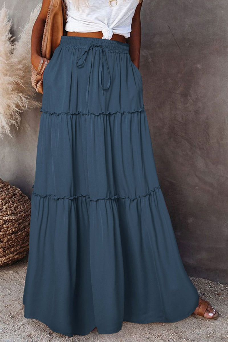 EB | Langer Hochtaillierter Maxi Rock