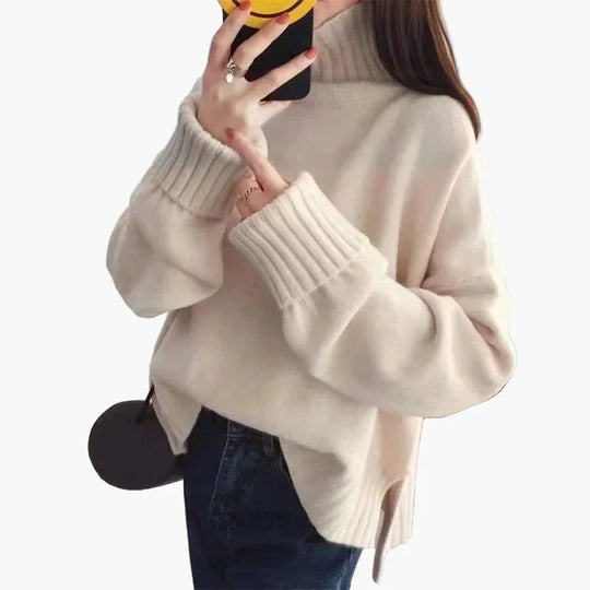 EB | Oversize Pullover mit Hochkragen - Modischer Koreanischer Stil für Herbst und Winter