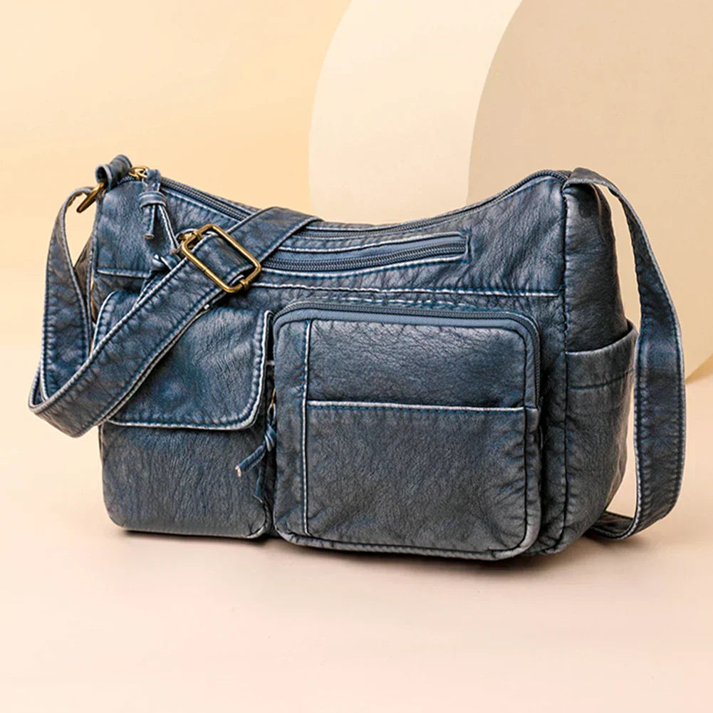 EB | Jahrgang Luxe Schultertasche mit Mehreren Taschen