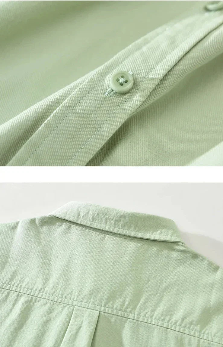 EB | Lässige Langarmhemd Baumwolle Zeitloses Design