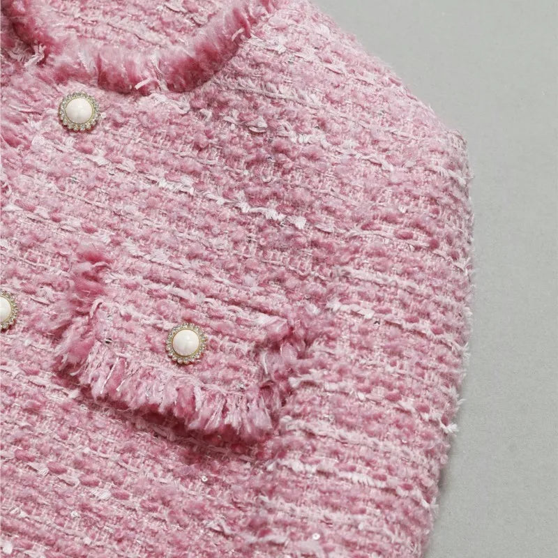 EB | Jacke Aus Größem Tweed Herbst/Winter Socialite Quastendesign