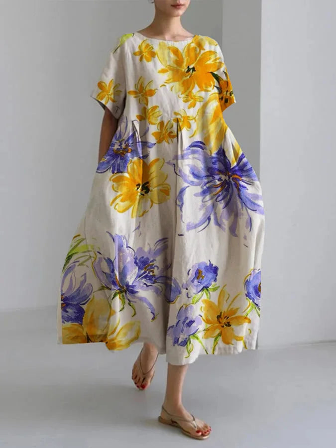 Premium bedrucktes Maxikleid