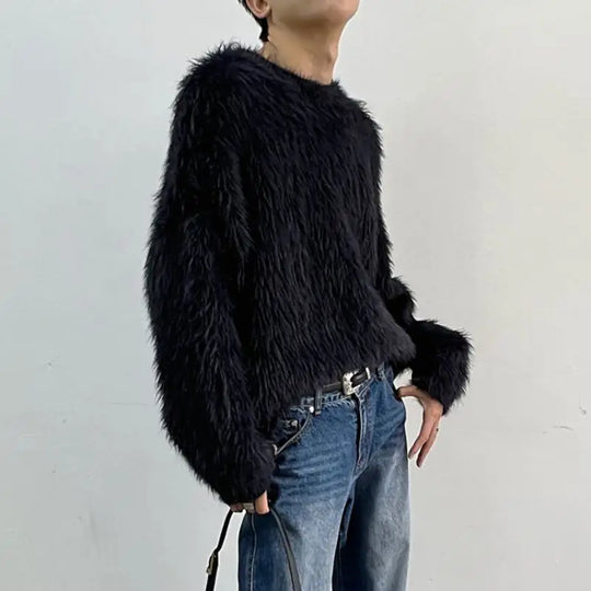 EB | Luxus Lange Ärmel Einfarbig Pullover