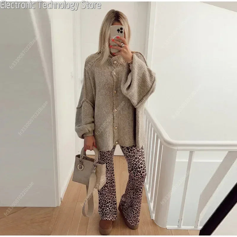 EB | Eleganter Strick-cardigan mit Knöpfen Wolle/acryl Komfortabel und Stilvoll