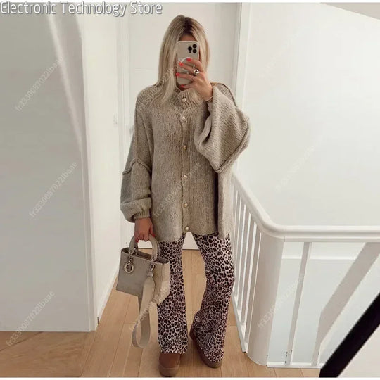 EB | Eleganter Strick-cardigan mit Knöpfen Wolle/acryl Komfortabel und Stilvoll