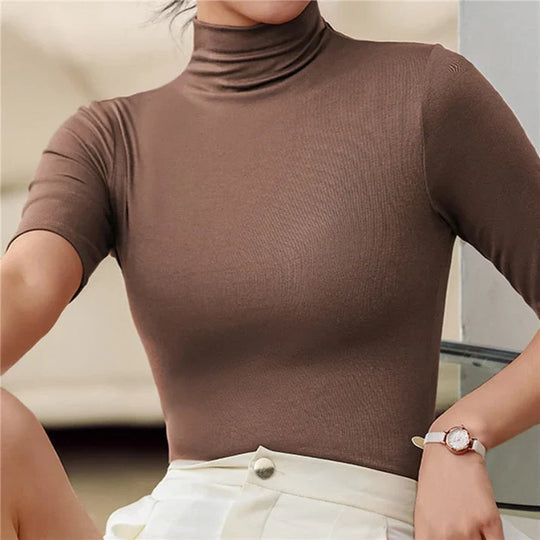 EB | Ultra-Dünner Nahtloser Rollkragenpullover