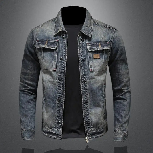 EB - Lässige und stilvolle Herbst Vintage Jeansjacke für Herren