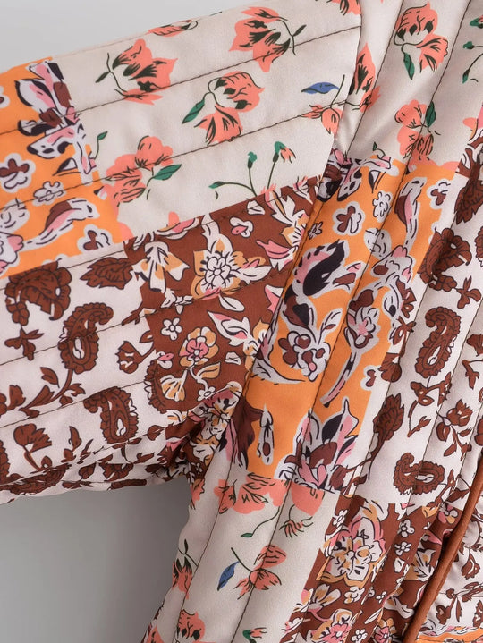 EB | Wintermantel mit Blumenmuster