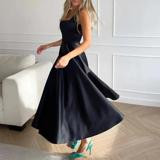 EB | Modernes Ärmelloses Maxikleid mit Hoher Taille für Frauen