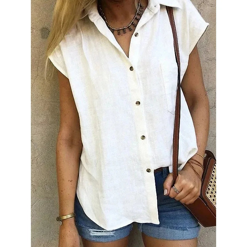 EB | Baumwollbluse mit Knopfleiste