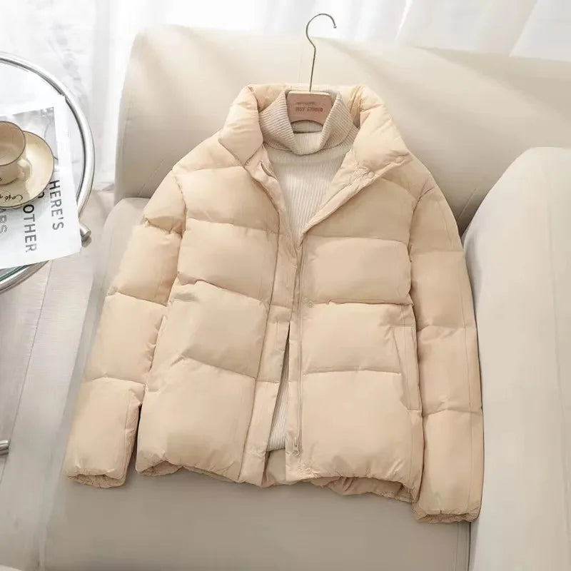 EB | Pufferjacke – Gequiltet Isoliert – Hoher Kragen – Reißverschluss – Warm Dick