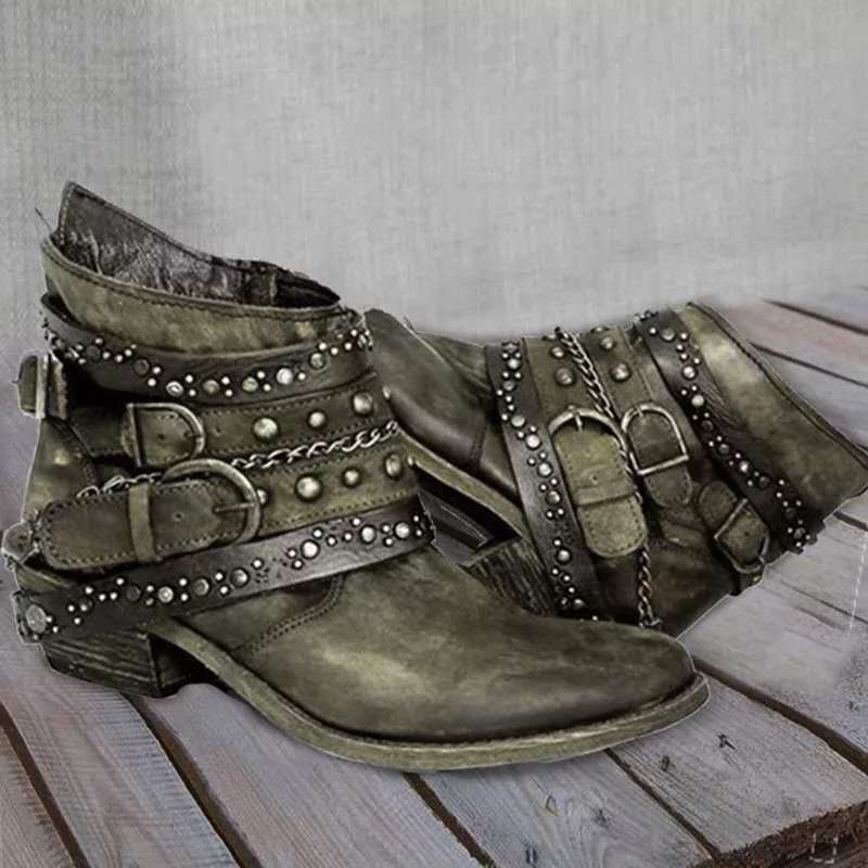 EB | Dicke Absatzgürtel Ankle Boots