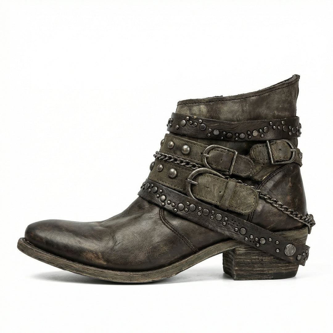 EB | Dicke Absatzgürtel Ankle Boots