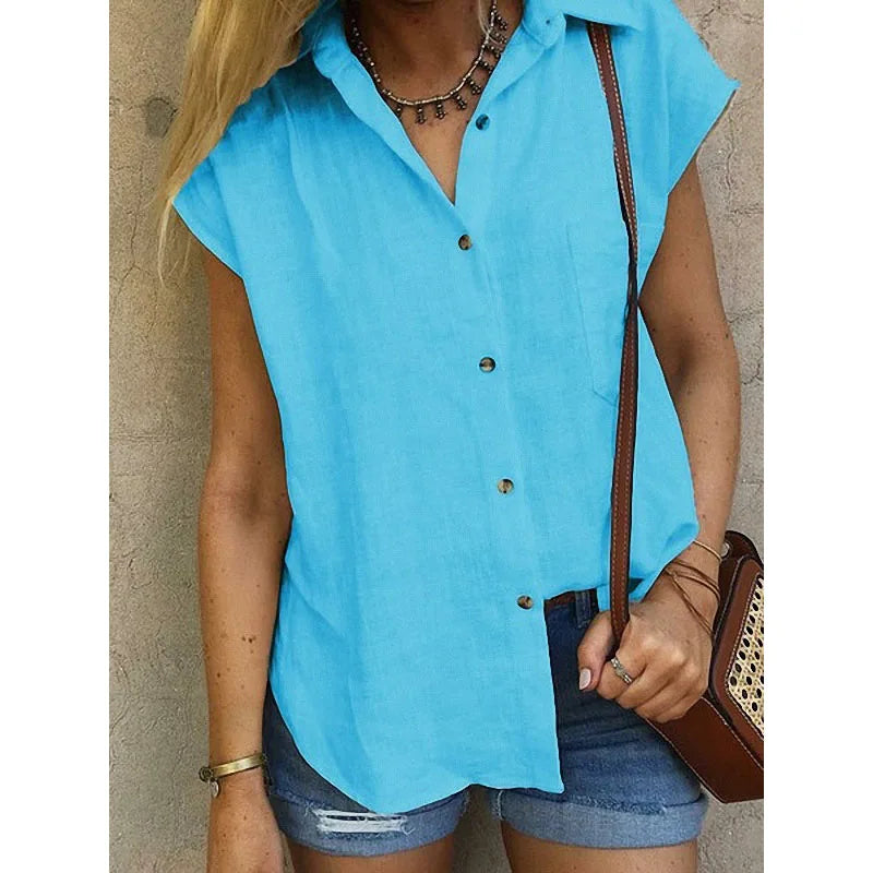 EB | Baumwollbluse mit Knopfleiste