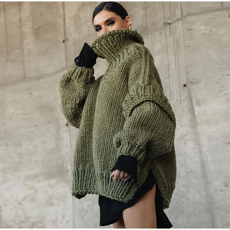 EB | Chunky Strickpullover Oversized und Trendy Perfekt für Den Herbst