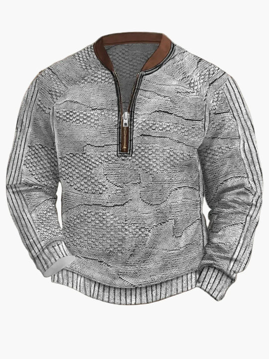 EB | Strickpullover mit Reißverschluss - Moderner Freizeit-Look für Herbst und Frühling