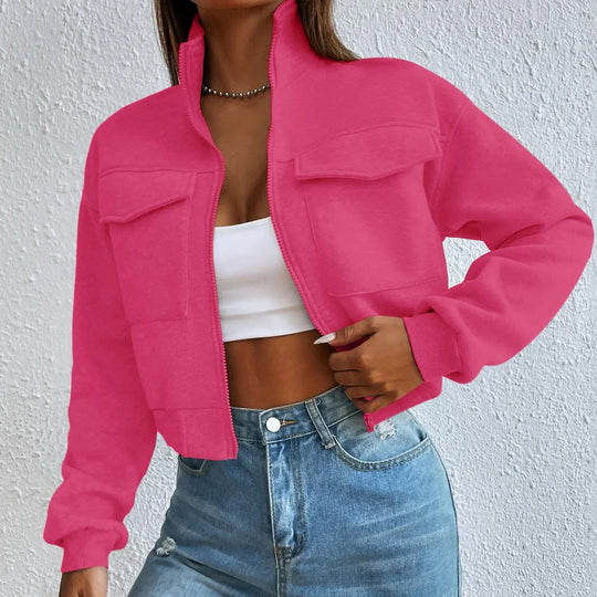 EB | Stilvolles Zip Up Crop Top