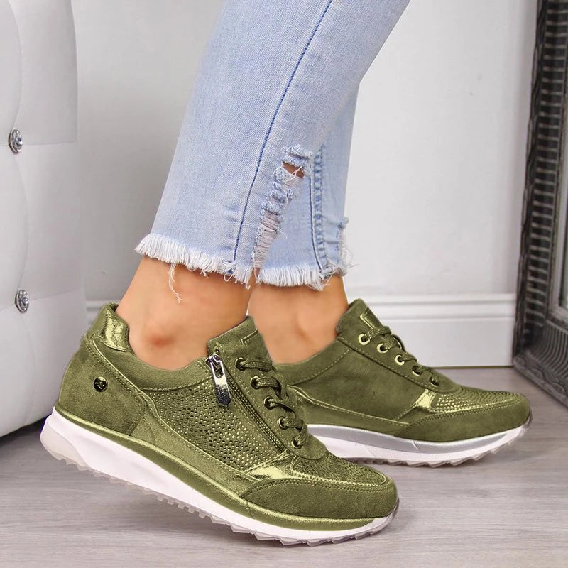 lässige Schnürschuhe mit Reißverschluss EB