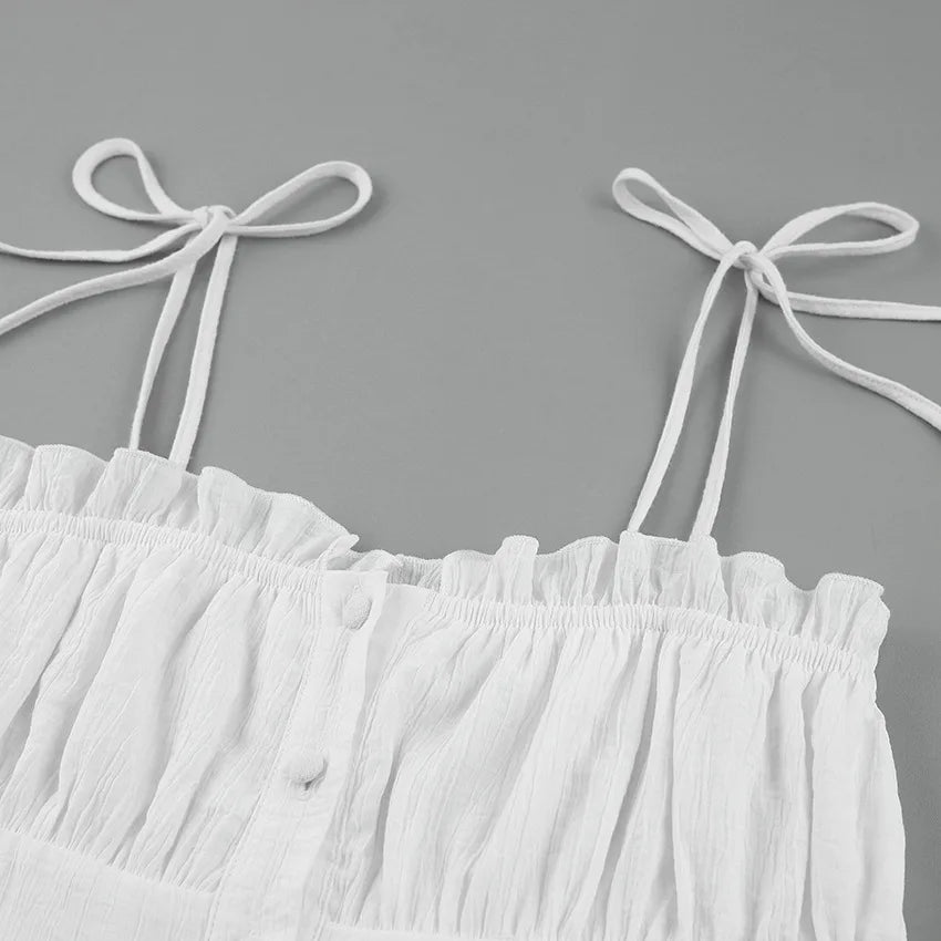 EB | Weiße Sommerkleid mit Schnürung