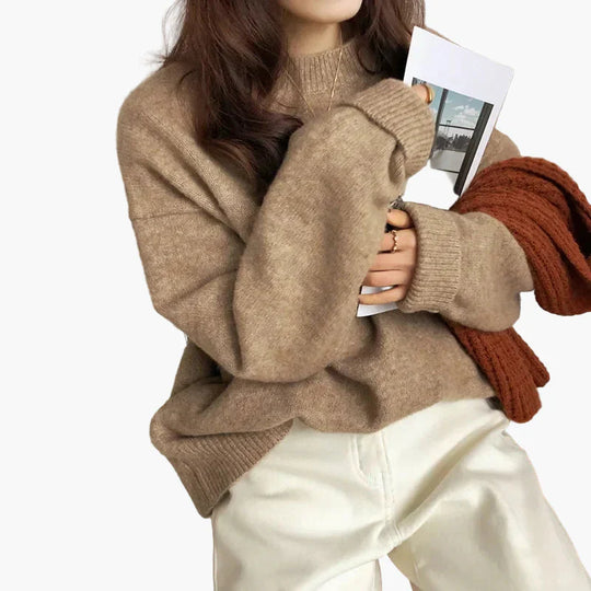 EB | Oversize Strickpullover Retro-Look Freizeit Herbst Winter