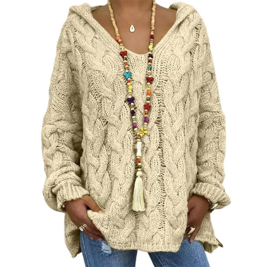 EB | Oversize Kabelstrickpullover Kabelstrick Weich und Lässig