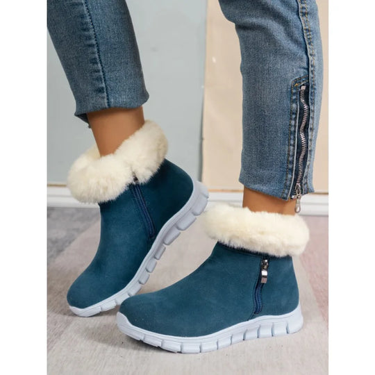 EB | Runde Zehe Schlichte Plüsch Winterschuhe
