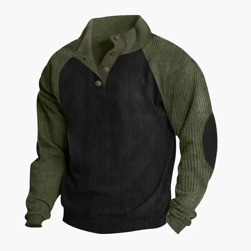 EB | Freizeitpullover mit Vintage-Raglanstil und Knopfleiste - Ideal für Alltag und Outdoor