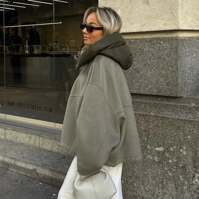 EB | Damen Wolljacke mit Kapuze