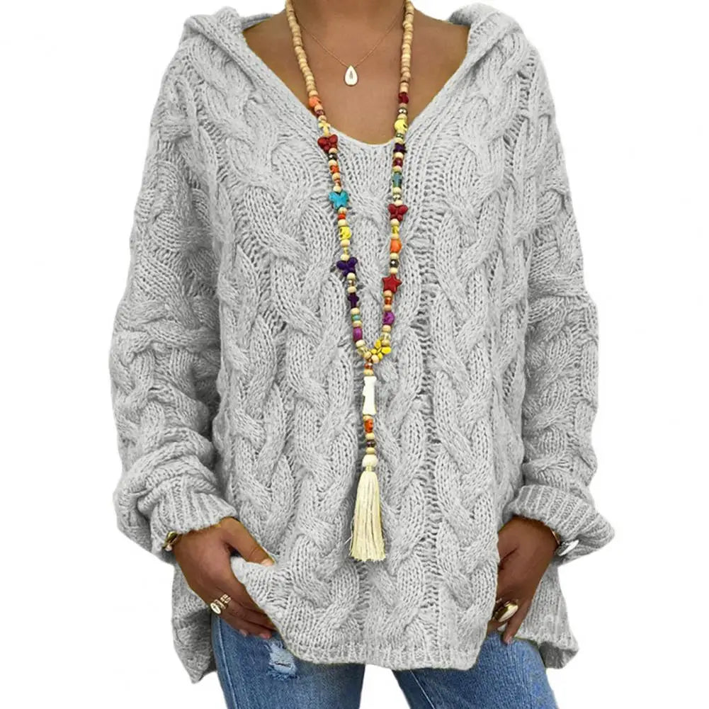 EB | Oversize Kabelstrickpullover Kabelstrick Weich und Lässig