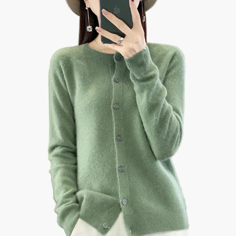 EB | Klassische Strickjacke Cardigan - Eleganter Alltags-Style für Büro & Freizeit
