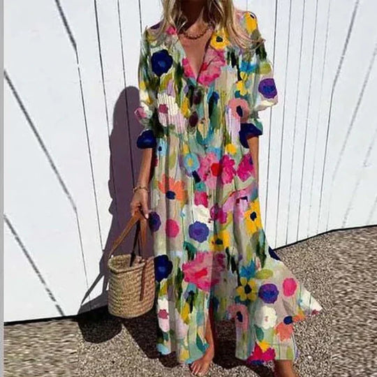 EB | Luxuriöses Frühlings-Bohemian-Kleid