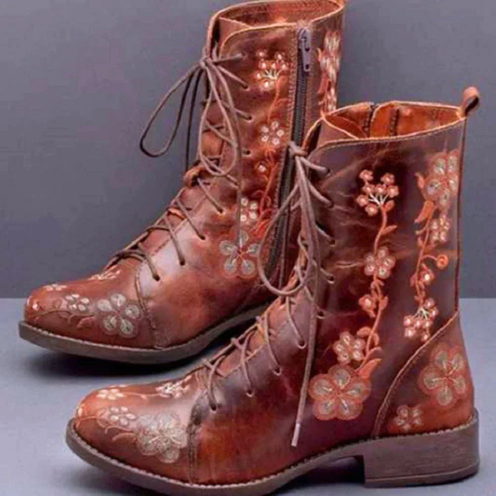 EB | Retro-Stiefel mit Ethnischer Stickerei