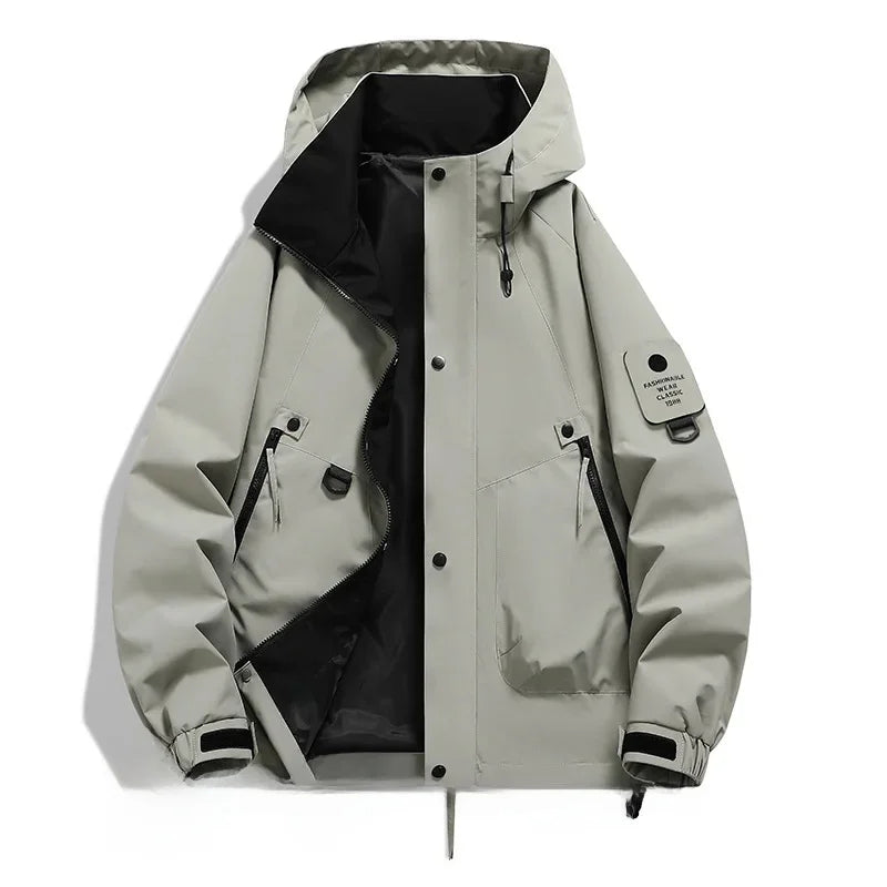 EB Damen Windbreaker Jacke mit Kapuze und Stehkragen