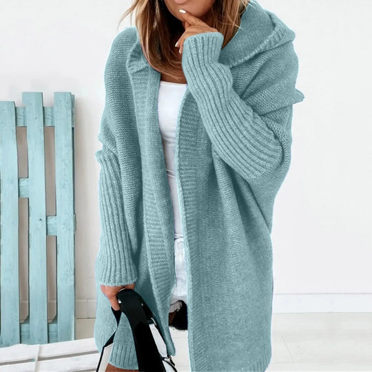 EB | Oversized Strickmantel mit Kapuze - Cozyfit