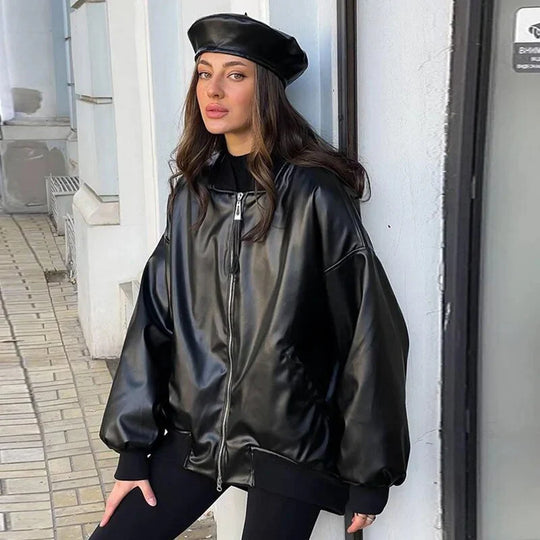 EB | Lockerer Motor Lederjacke