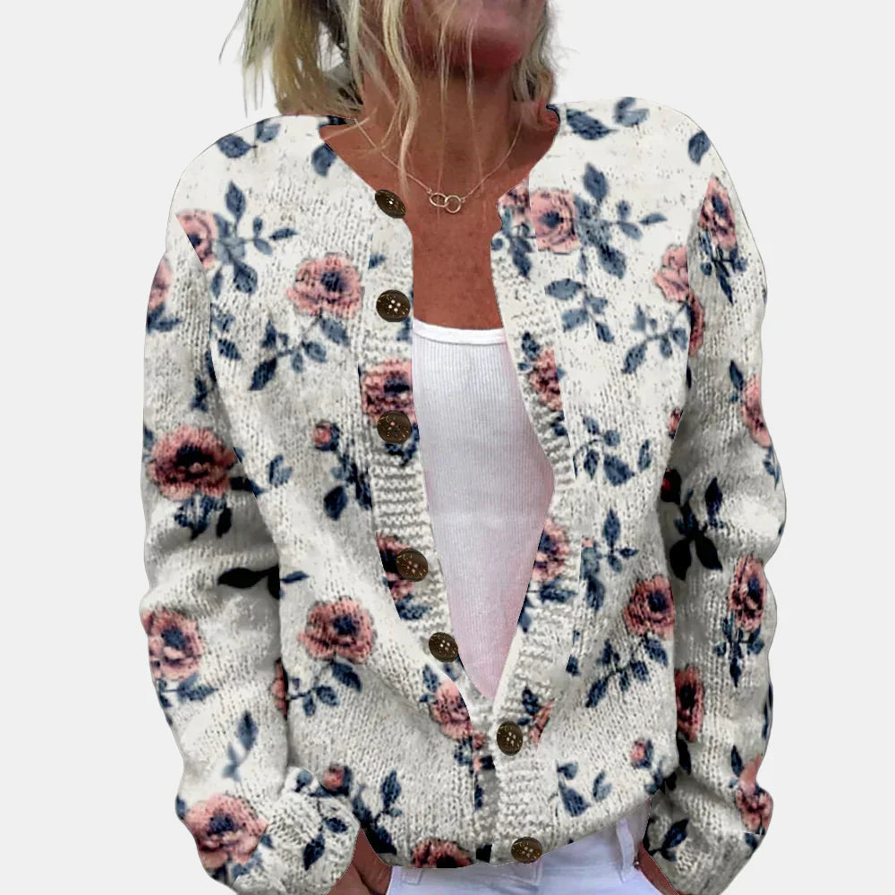 EB | Schickes Rosenmuster Cardigan