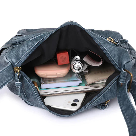 EB | Jahrgang Luxe Schultertasche mit Mehreren Taschen