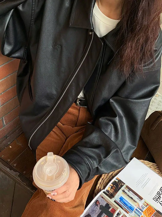 EB | Weinlese Lederjacke