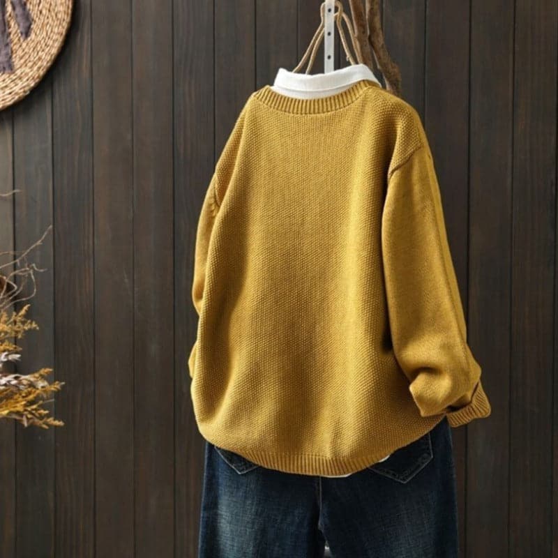 EB | Cardigan Strick Knopfverschluss Oversized Fit Weich und Bequem