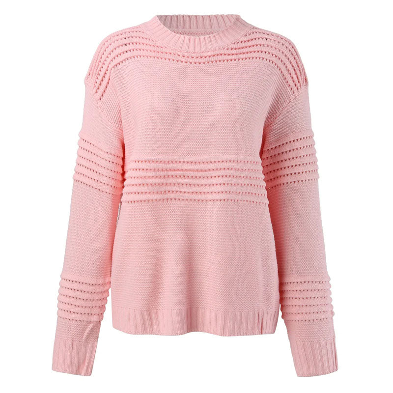 EB | Strickpullover mit Modernen Ausschnitten Acryl Komfortabel und Stilvoll